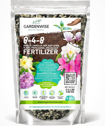 8-4-8 Acidic Fertilizer for Azaleas, Camellias (Camelia), Hydrangeas, Blueberries, Gardenias