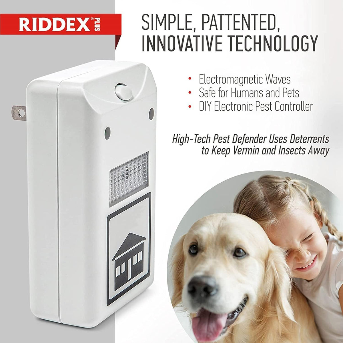RIDDEX Plus Insect Repellent | Plug in, Mouse Deterrent - Pest Control for Defense Against Rats