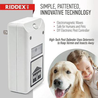 RIDDEX Plus Insect Repellent | Plug in, Mouse Deterrent - Pest Control for Defense Against Rats