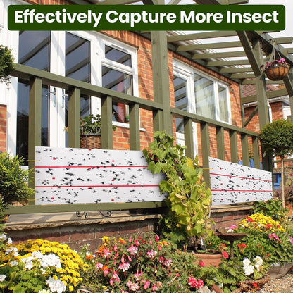 Qualirey Giant Sticky Fly Traps,30 Feet Fly Strips for Indoor Outdoor Hanging Flying Tapes Non