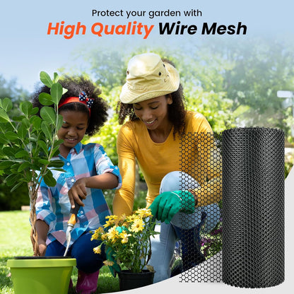 16IN x 50FT Plastic Chicken Wire Mesh, Chicken Wire for Floral Arrangements, Chicken Wire Mesh for