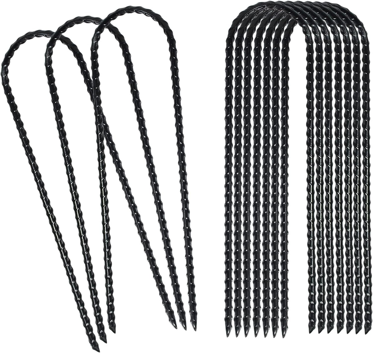 10"x2" Trampolines Wind Stakes Heavy Duty U Shape Galvanized Steel Trampoline Stakes Ground Anchors