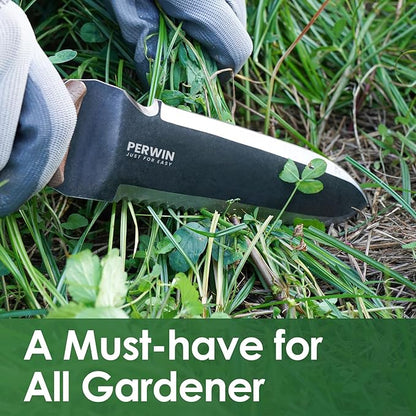 Hori Hori Garden Knife, Garden Tools with Sheath for Weeding,Planting,Digging, 7" Stainless Steel