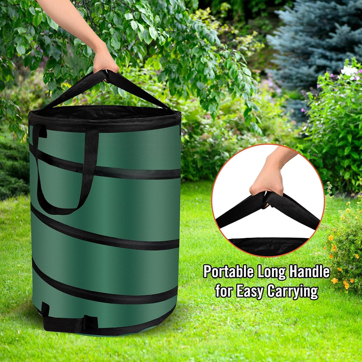 Camping Trash Can, Pop Up Trash Can/Recycle Bin, Foldable Garbage Can Camping for Gardening