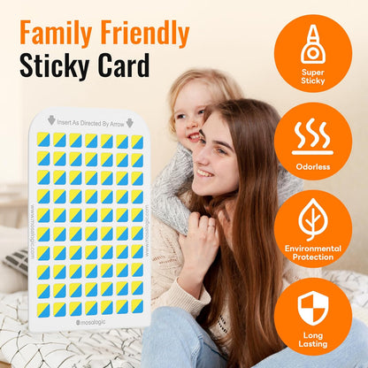 Mosalogic Sticky Card Plug Refill Replacement Glue Cards for Flying Insect Trap Indoor-10pack (No