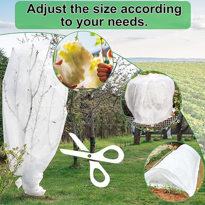 YDSL Plant Covers Freeze Protection 10FT×50FT, 1.06 oz/yd² Floating Row Covers for Garden Beds