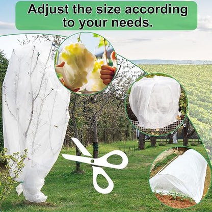 YDSL Plant Covers Freeze Protection 10FT×50FT, 1.06 oz/yd² Floating Row Covers for Garden Beds