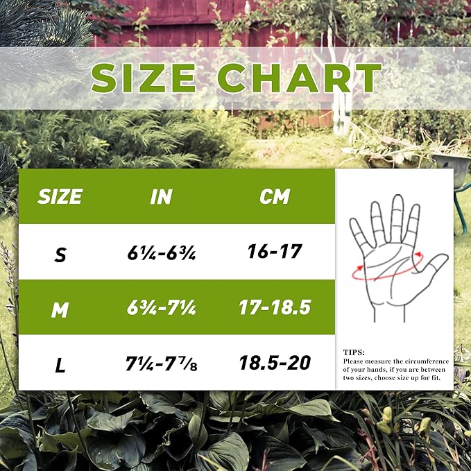 HANDLANDY Gardening Gloves for Women, Breathable Ladies Leather Garden Yard Gloves Best Gift for