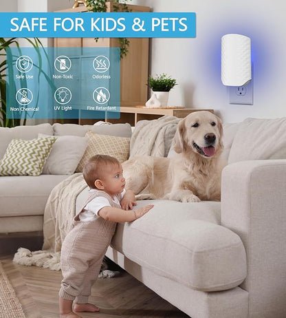 Flying Insect Trap for Indoors, Bug Killer Light Trap for Fruit Flies, Gnats, Moths, and