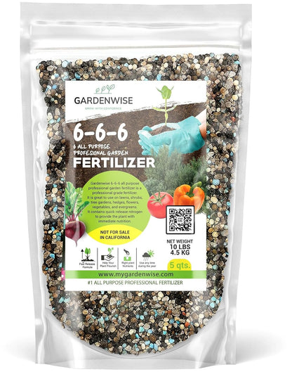 6-6-6 All-Purpose Professional Plant Food Fertilizer; Ideal for Winter Care & Spring Feeding