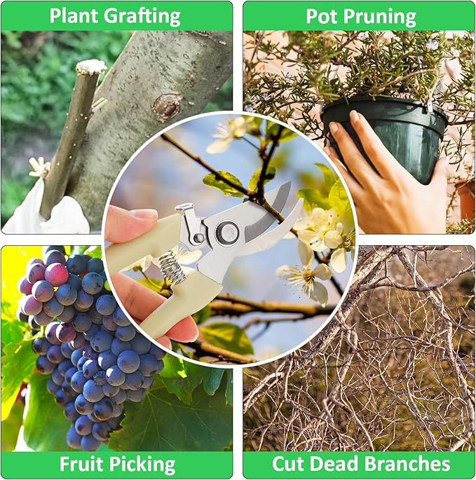 20 Garden Flower Shears Pruning Scissors Heavy Duty Plant Scissors Trimming Garden Clippers Hand