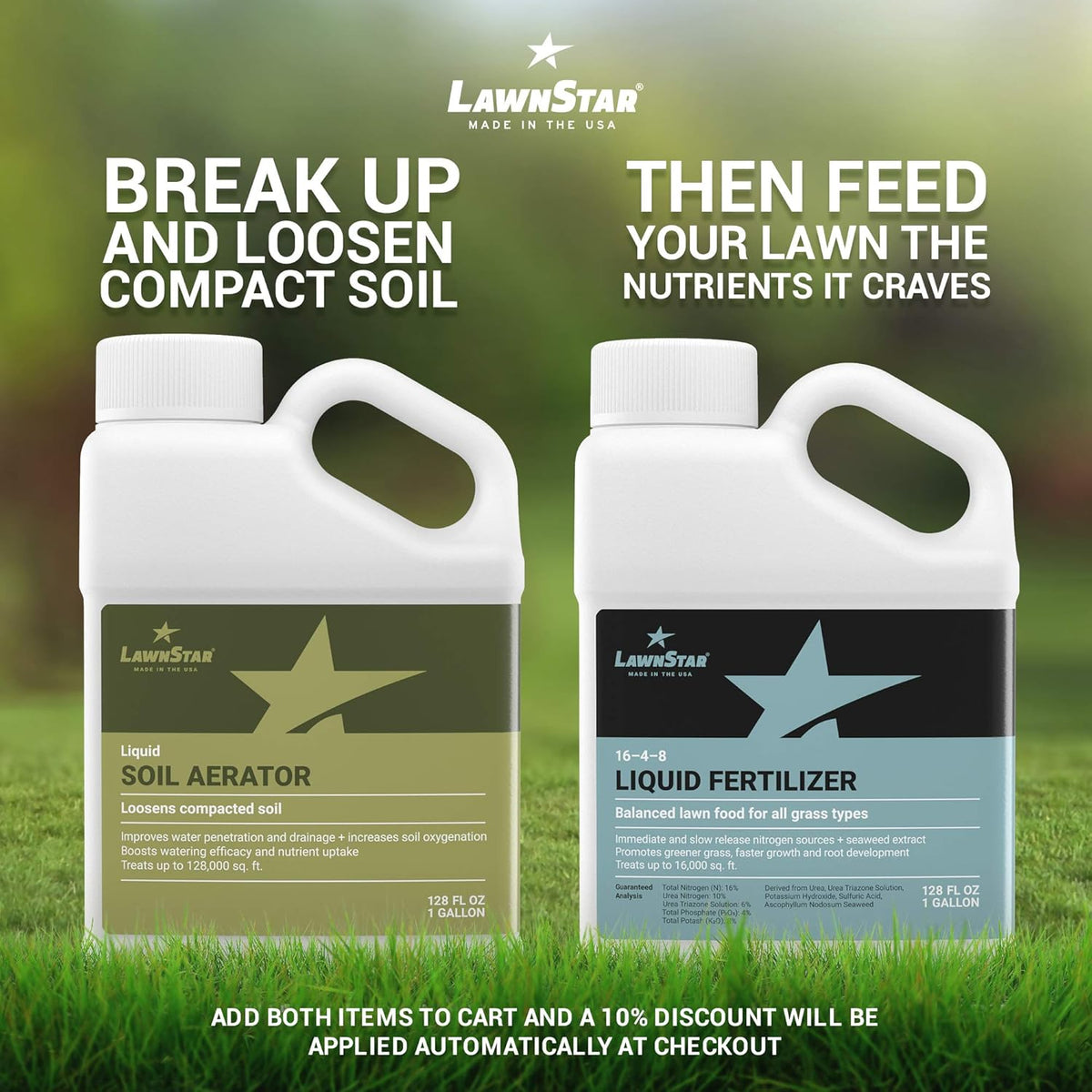 Liquid Lawn Aerator (1 Gallon) - Loosens & Conditions Compacted Soil - Alternative to Core and