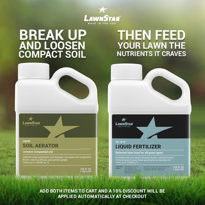 Liquid Lawn Aerator (1 Gallon) - Loosens & Conditions Compacted Soil - Alternative to Core and