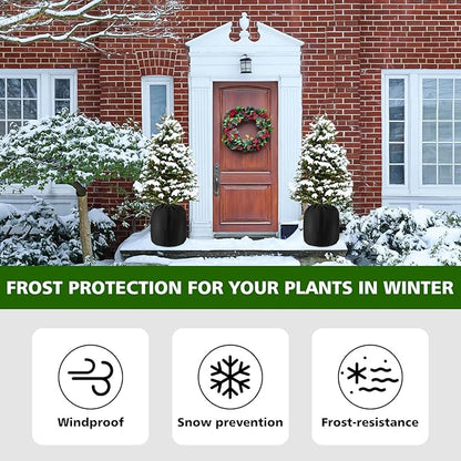 2 Pcs Plant Pot Covers for Winter Large Potted Plant Freeze Protection Cover Frost Jacket with