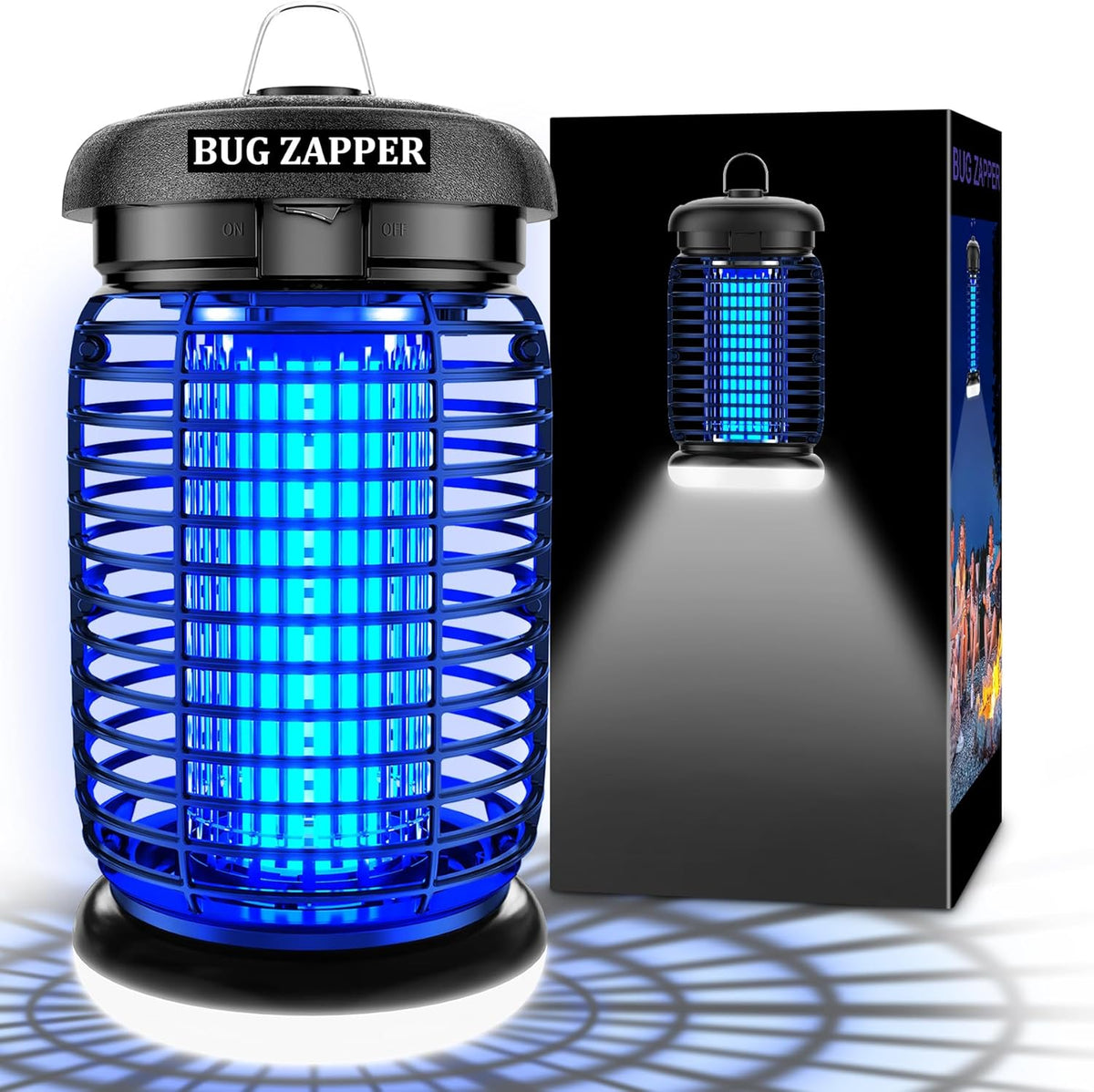 Bug Zapper Outdoor, Mosquito Zapper with LED Light, Fly Zapper Outdoor Indoor, Insect Zapper