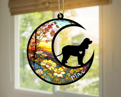 Personalized Dog Memorial, Custom Name Irish Water Spaniel Dog Christmas Ornament with Name, Custom