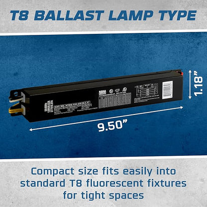 OHLECTRIC Replacement for Keystone KTEB-432-UV-IS-L-P 4 Lamp T8 Electronic Fluorescent Ballast with