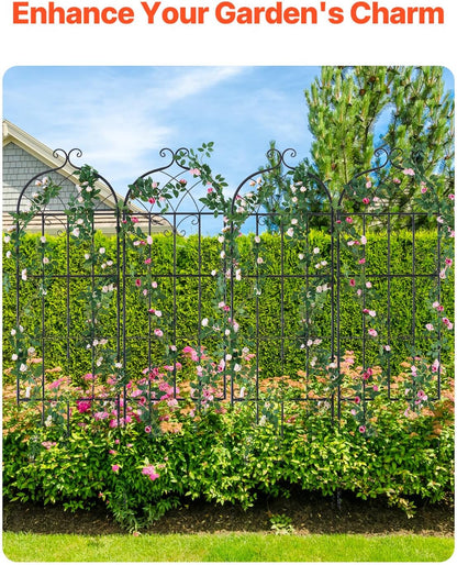 VEVOR 71 x 20 in, 4 Packs Rustproof Metal Garden Flower Trellis, Outdoor Climbing Rose & Cucumber