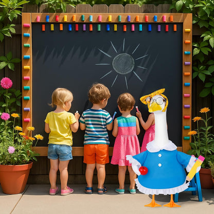 Back to School Porch Goose Outfits 23"/ 17'' Lawn Goose Teacher Clothes Cemment Geese Costume