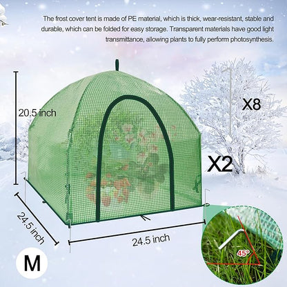 24.5″ *24.5″ *20.5″ Winter Plant Warm Covers - Raised Bed Cover, Warm Tent Freeze Protection