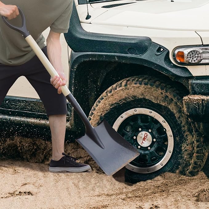 Square Shovel, Shovels for Digging with D-Handle, Overall 41-Inch Long Garden Shovel, Transfer