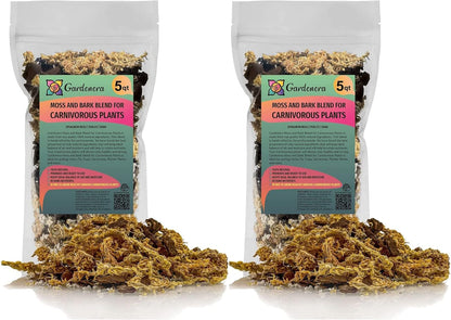 Premium Sphagnum Moss, Perlite and New Zealand Pine Bark Blend for Carnivorous Plants - 10 Quart