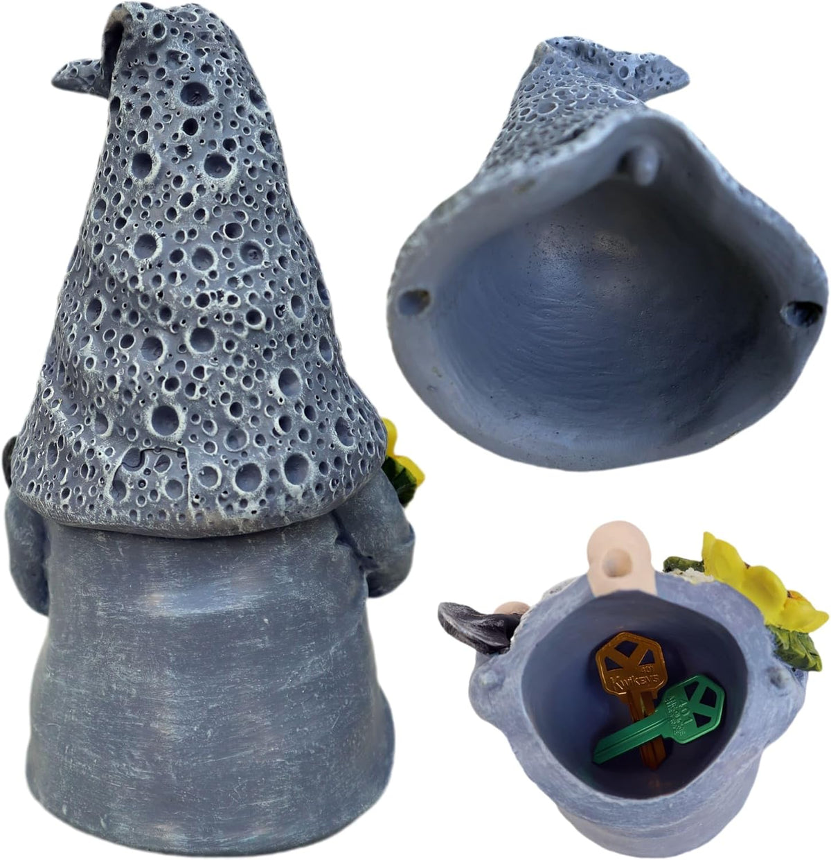 Key Hider Outdoor Garden Gnomes Statue Hide A Key Outside Gnome Figurine Decor For Yard Lawn Hidden