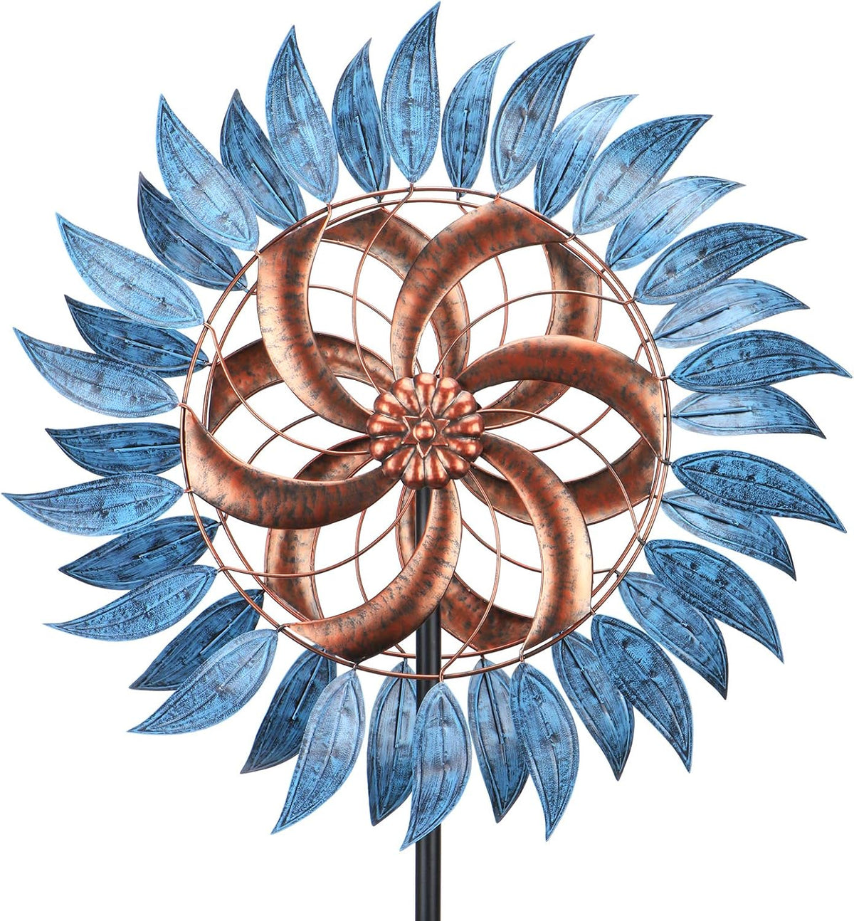 WONDER GARDEN Wind Spinner - 6.2FT Large Wind Sculpture Wind Spinner Metal Windmills for Patio Lawn