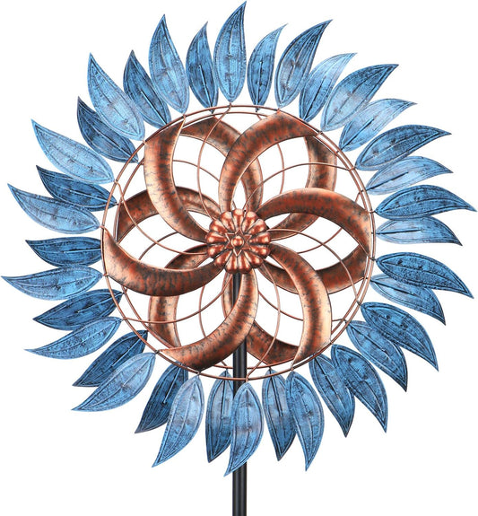 WONDER GARDEN Wind Spinner - 6.2FT Large Wind Sculpture Wind Spinner Metal Windmills for Patio Lawn