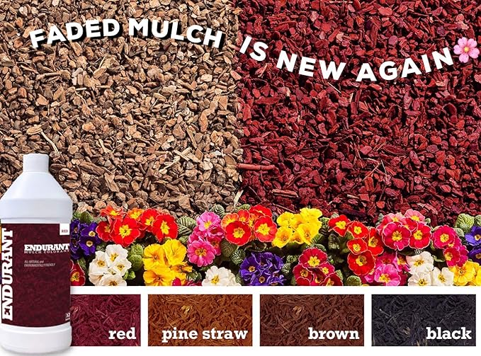Mulch Dye Concentrate Color Renewal – Mulch Paint Revitalizes Approximately 1,000 Sq Ft of Faded