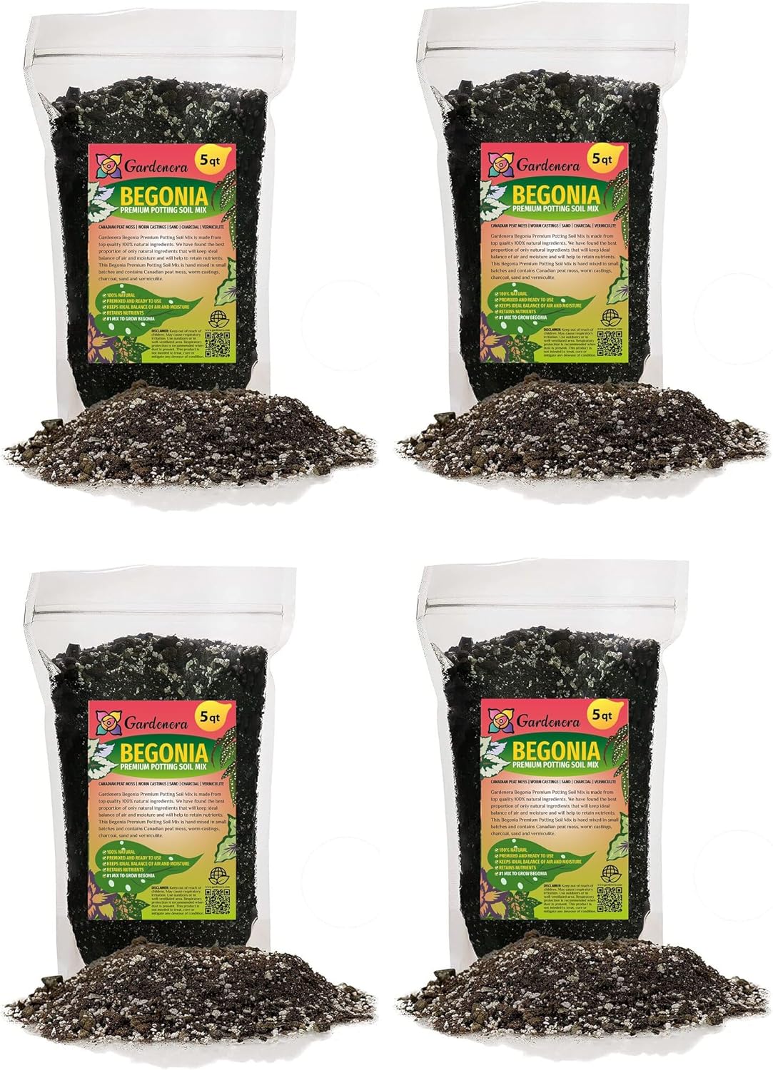 Gardenera Begonia Potting Mix - Unlock Robust Growth and Enchanting Blossoms with Our