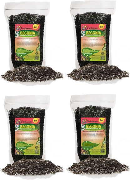 Gardenera Begonia Potting Mix - Unlock Robust Growth and Enchanting Blossoms with Our