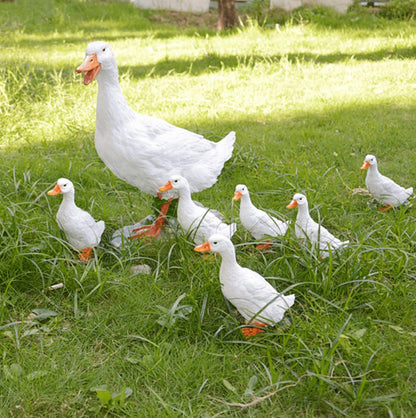 Real Farm Duck Statues,Funny Duck Fence Decoration,Resin Duck Decor,Outdoor Real Animal Statue,Duck