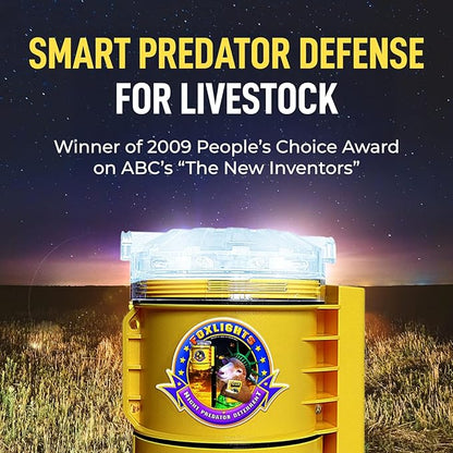 Foxlights Non-Solar Predator Deterrent Light – LED Night Guard Repeller for Chicken Coops, Poultry