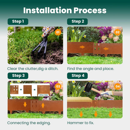 Corten Steel Edging Steel Landscape Edging Metal Garden Edging 8 Inch Metal Landscape Edging
