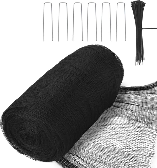 Bird Netting for Garden - 28 x 30 FT Heavy Duty Anti Bird Netting Mesh with Ties and Landscape