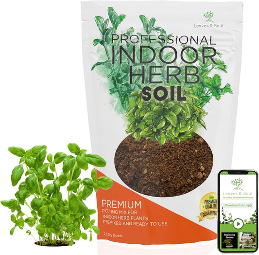 Professional Indoor Herb Plant Soil | Large 2.2 Quarts Ready to Use for Kitchen, Gardens, Cooking