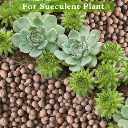 Halatool 10LB Leca Clay Pebbles for Plants 4mm-16mm Clay Balls 100% Natural Hydroton Leca Balls for