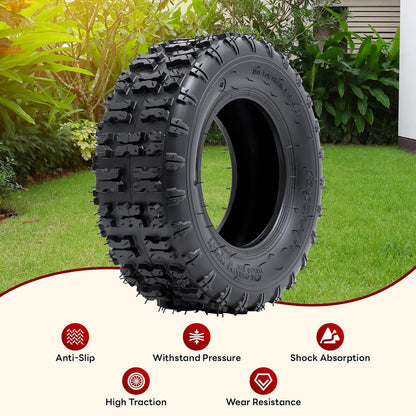 2 PCS13x5.00-6 Tires and 13X5.0-6(5.0/4.0-6) Inner Tubes for 4 Wheelers ATV,Quad Lawn, Mower