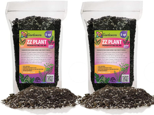 Gardenera Premium ZZ Plant Expert-Grade Soil - Fast-Draining Formula Ensuring Long-Lasting Plant