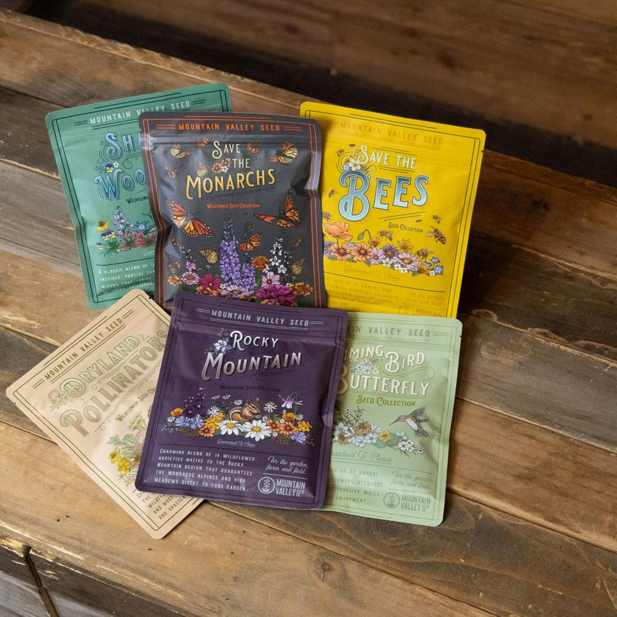 Wildflower Seeds Collection - 500,000+ Bulk Seeds - 6 Different Mixes Including Hummingbird &