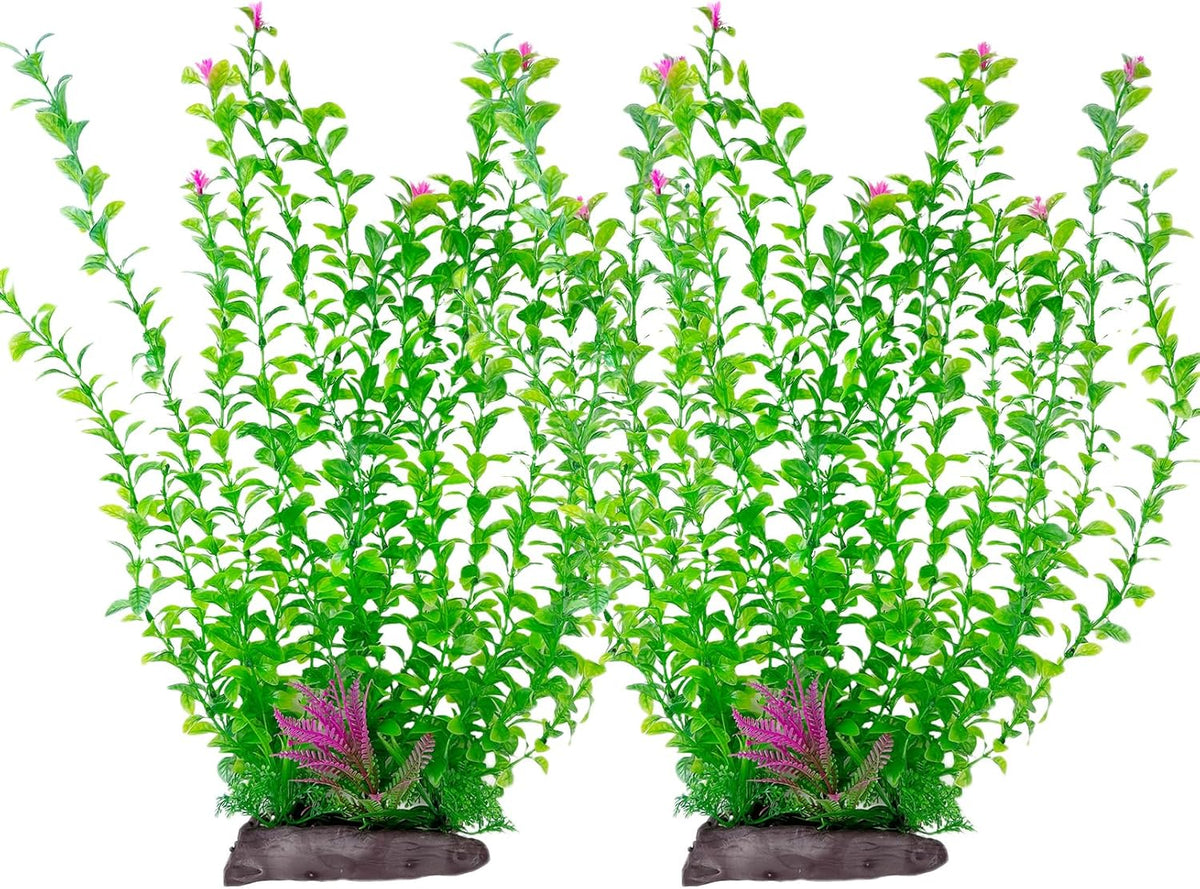 Hamiledyi Aquarium Plastic Plants Aquarium Decor Artificial Fish Tank Plants,Tall Fish Tank