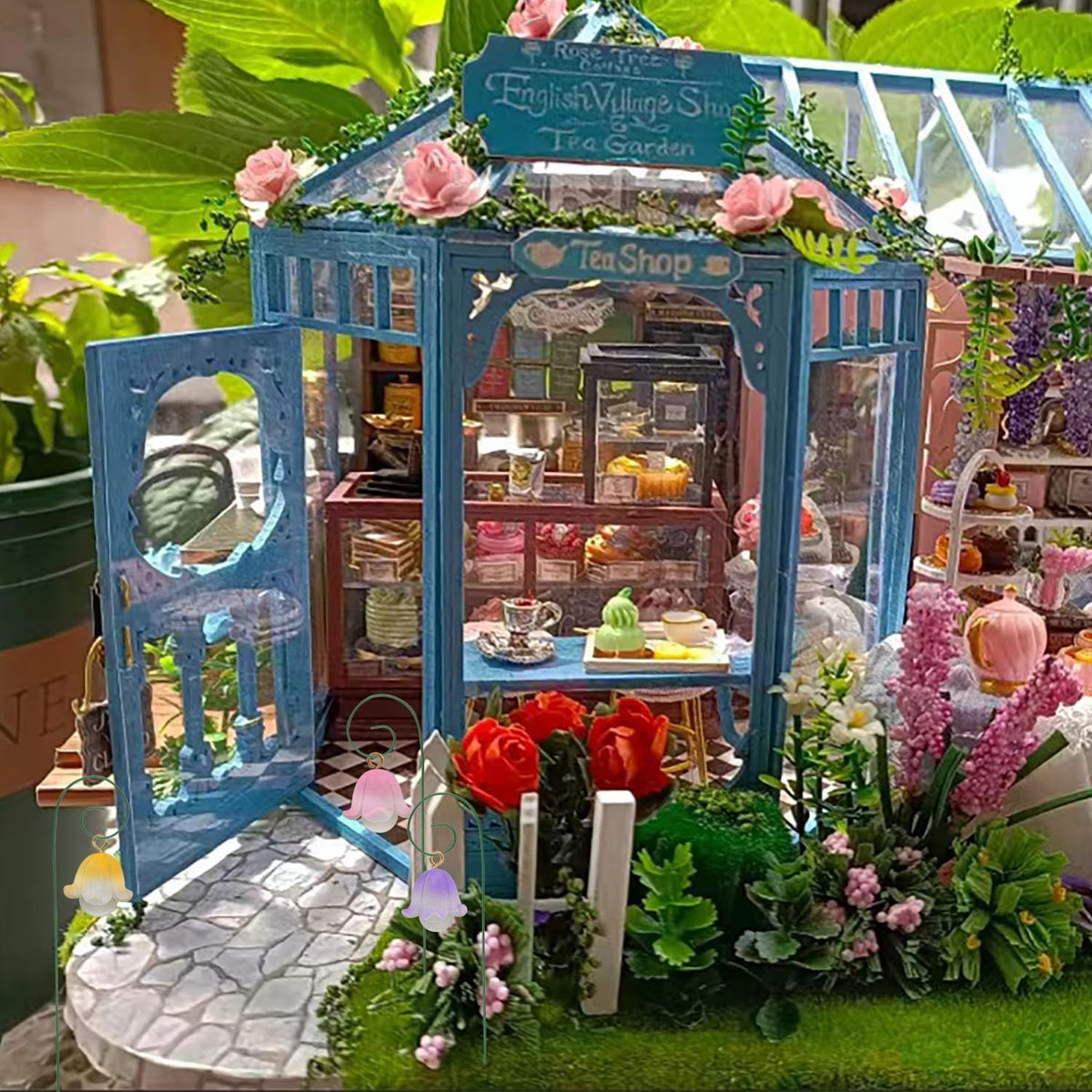 3PCS Fairy Garden Miniatures Fairy Garden Accessories Flower Set Mini Garden Micro Landscape