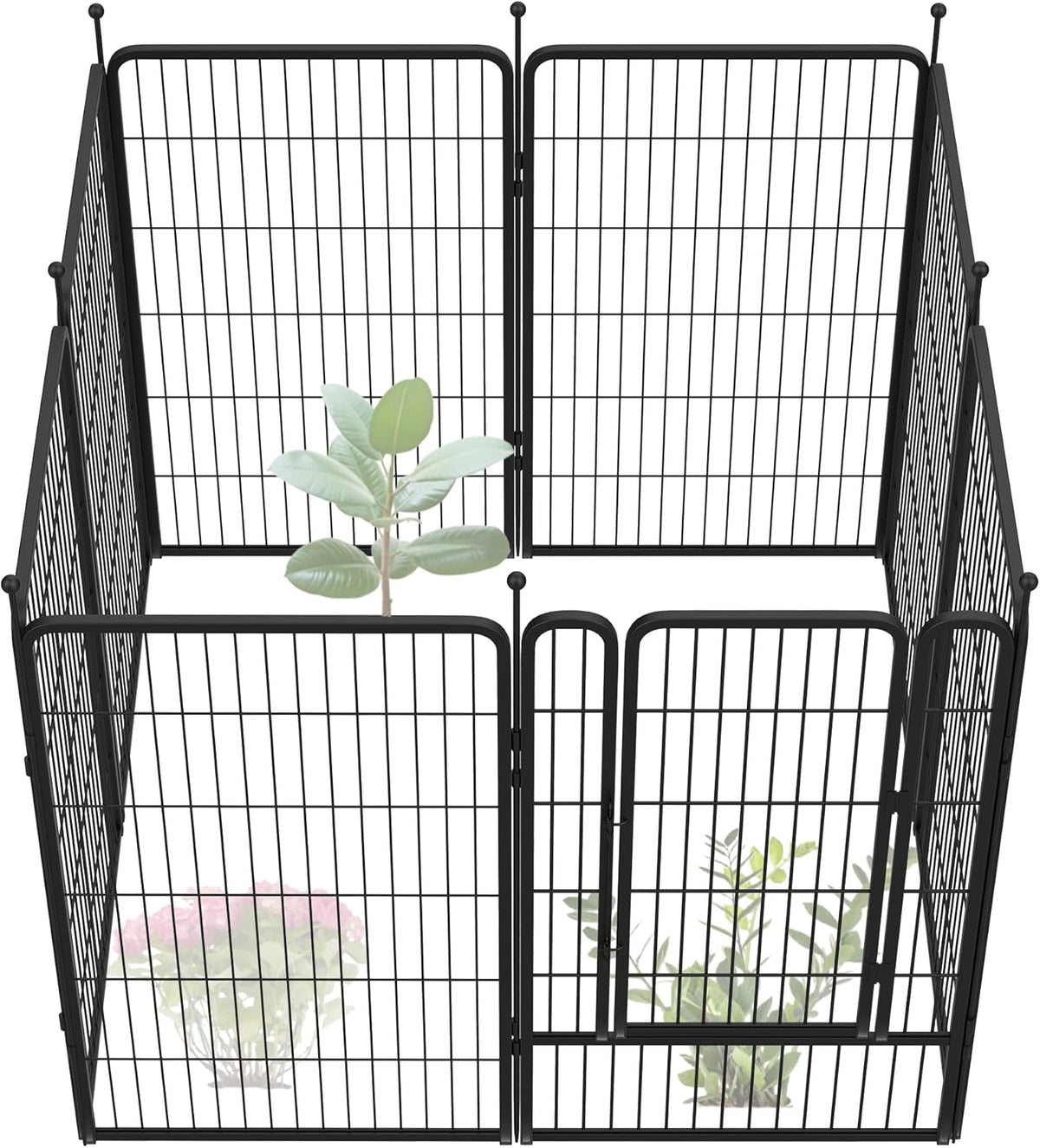 FXW Garden Fence Outdoor for The Yard – 45in(H) x 18.2ft(L) Heavy Duty Metal Animal Barrier for Dog