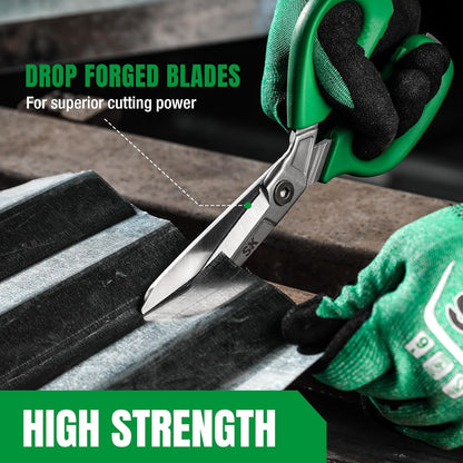 SK 9" Heavy Duty Scissors, All Purpose Shears, Premium CR-V Steel Construction, One Piece Drop