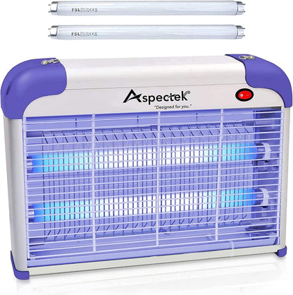 ASPECTEK 20W Indoor Bug Zapper, Powerful UV Bugs Lamp Attract Insects and 2800V Grid Kills Flying