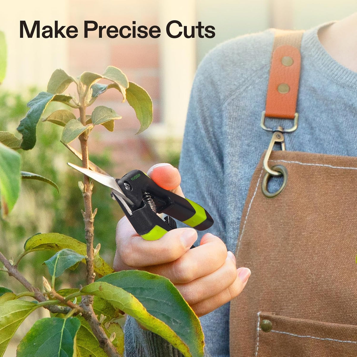 VIVOSUN Gardening Scissors, 6.5 Inch Hand Pruner, Pruning Shear with Straight Stainless Steel