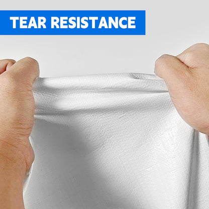 Tarp 6x20 ft Heavy Duty 12mil 100% Waterproof High Durability Multipurpose,Uv Resistant,White Tarp