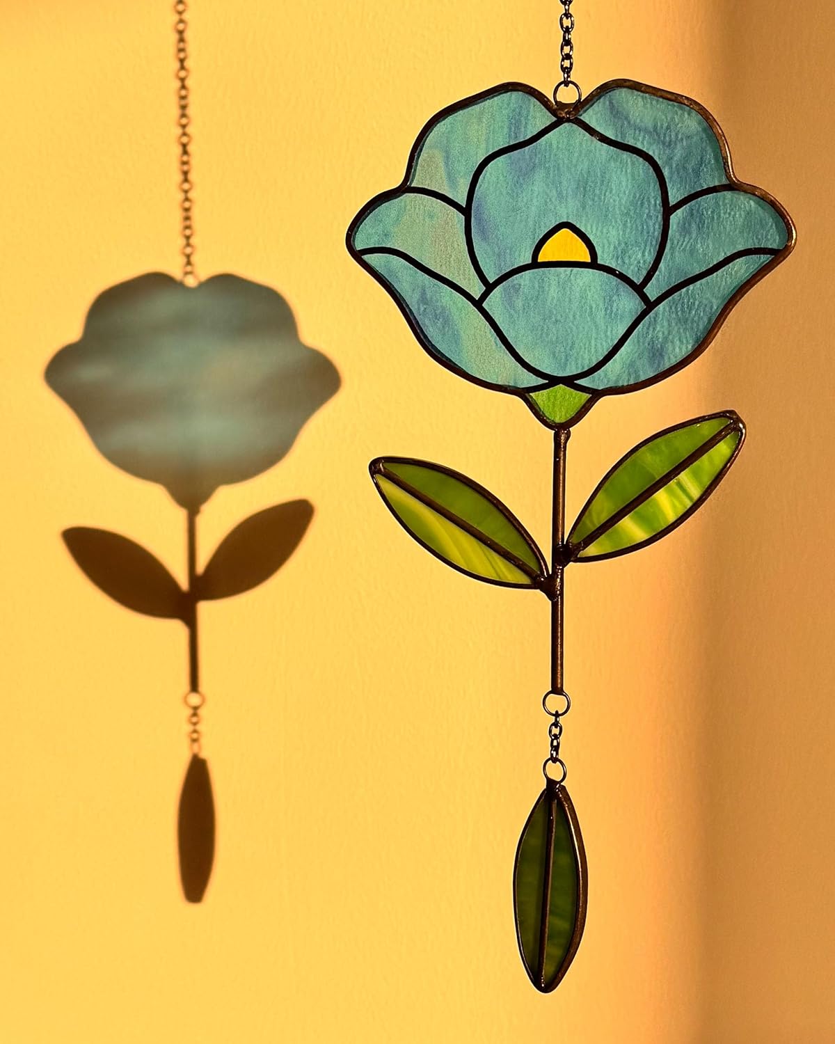 Stained Glass Window Hangings, Handcrafted Garden Suncatchers for Window and Home Decor, Unique