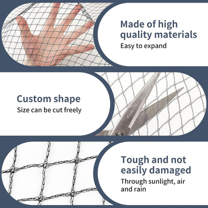 Garden Netting,7.5ft x 65ft Black Bird Netting Heavy Duty,Rabbit,Squirrels,Anti Birds,Larger